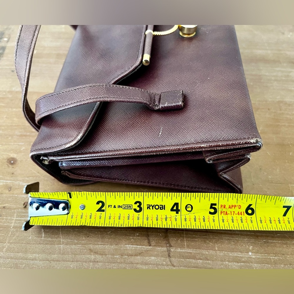 Vintage Brown Leather Handbag - Picture 4 of 8